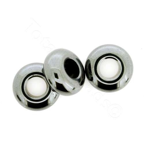 14x6mm hematite beads — for jewelry making, crafting, and beadwork projects