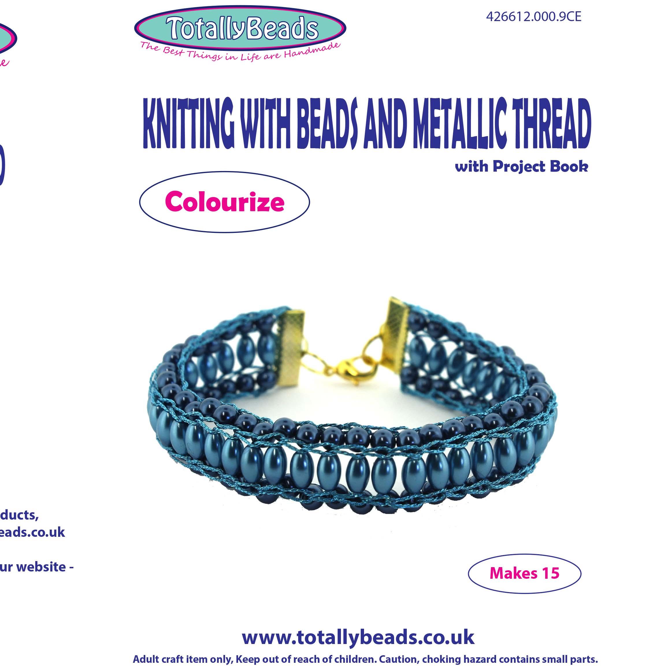 Knitting With Beads and Metallic Thread Colour Craft, hobby