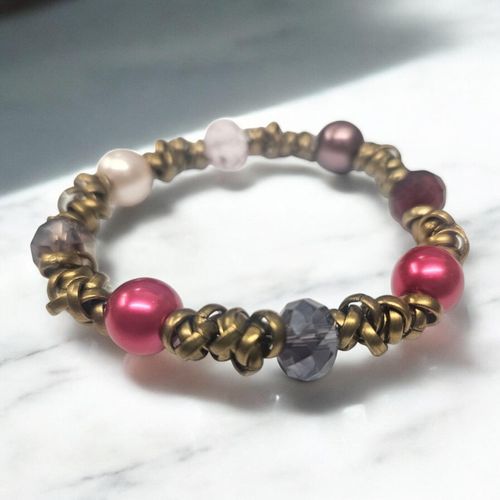 Stretch Chain Bracelets Makes 15 Pinks for jewellery making