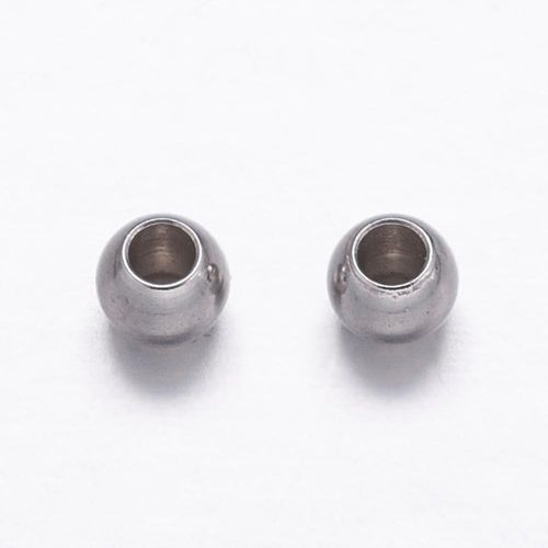 Stainless Steel Round Spacer Bead 2.5mm 25pcs for jewellery making