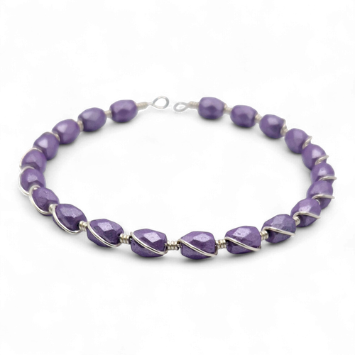 Baros Coil Cuff Bracelet Mat Purple for jewellery making