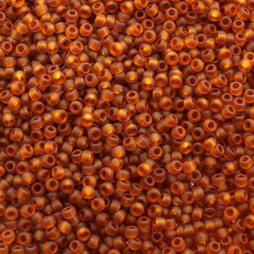 Toho Size 15 Seed Beads 10g - Frosted Umber