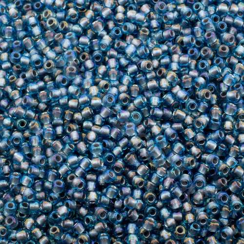 Toho Size 11 Seed Beads 10g - Inside Aqua Lavender
