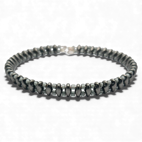 Edith SuperDuo Bangles Frost Grey for jewellery making