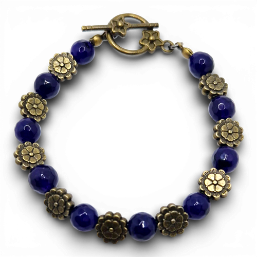 Jada Flower Bracelets 3 Dark Amethyst for jewellery making