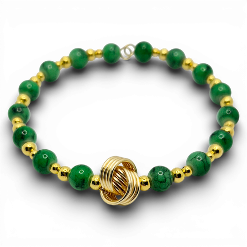 Trilogy love Knot Bracelets (3) Green for jewellery making