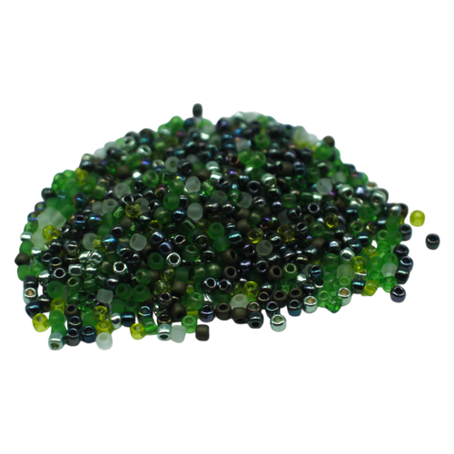 Toho Size 11 Seed Beads 25g Mix Green 6mm for jewellery making