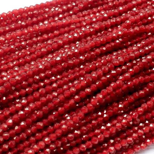 Micro Crystal Round Beads 1.5mm Pastel Red for jewellery making