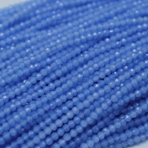 Micro Crystal Round Beads 1.5mm Pastel Blue for jewellery making