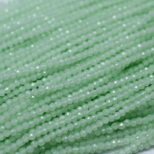 Micro Crystal Round Beads 1.5mm Pastel Lime for jewellery making