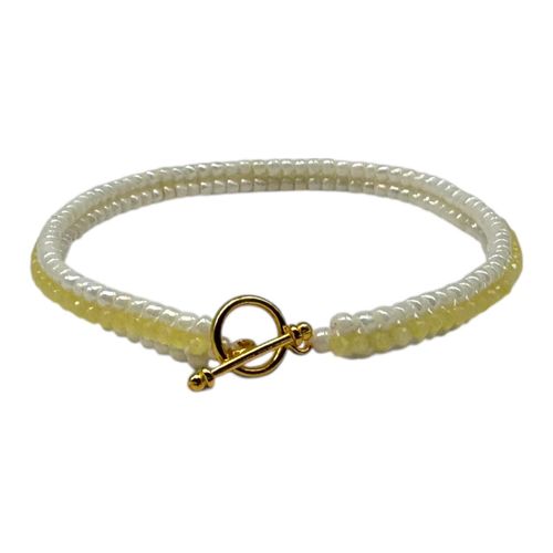 Alyssa Microcrystal Bracelet Kit Makes 3 Pastel Yellow for jewellery making