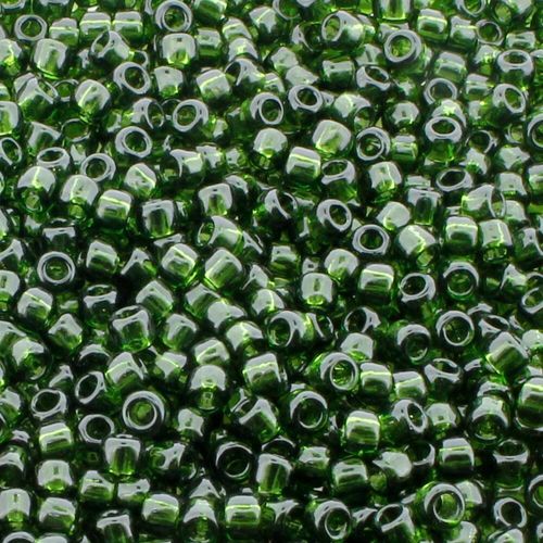 Toho Size 8 Seed Beads 10g Trans Olivine 2mm for jewellery making