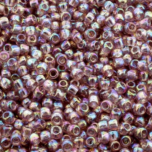 Toho Size 11 Seed Beads 10g Trans Rainbow Ruby 6mm for jewellery making