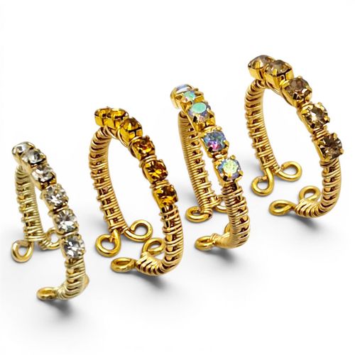 Cup Chain Wire Rings Makes 5 Gold 1mm for jewellery making
