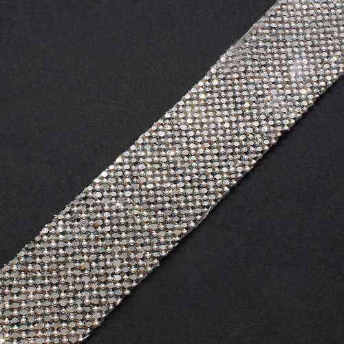 Sparkle Ribbon 22mm - Dark Silver Crystal
