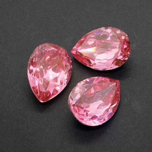25mm resin Rivoli stone pink — faceted round crystal-style cabochon ideal for jewelry making, settings, and crafts