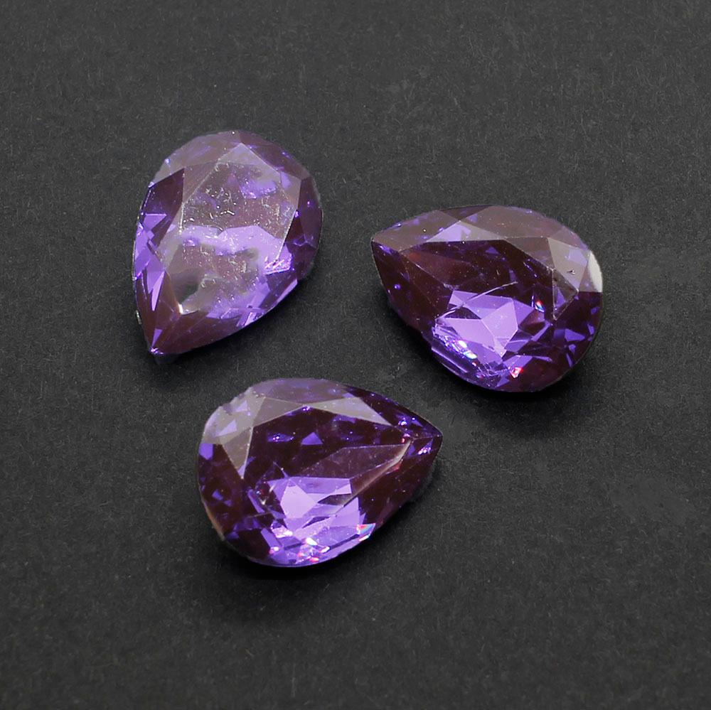 18mm resin Rivoli stone purple velvet — faceted round crystal-style cabochon ideal for jewelry making, settings, and crafts