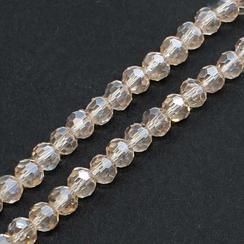 3mm crystal beads champagne — faceted for jewelry making and beadwork