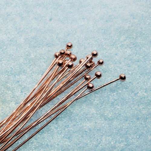 Head Pins Ball 50mm 50pcs - Rose Gold