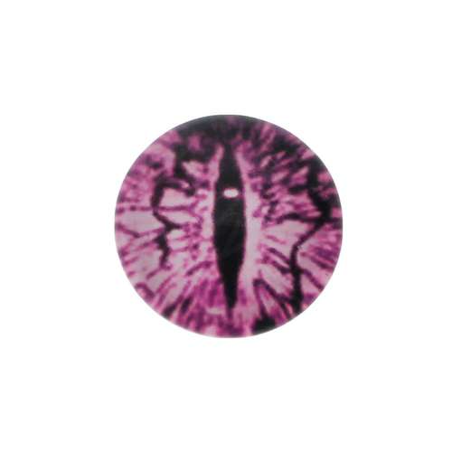 Glass Cabochon 20mm - Dragon Eye pink Colour