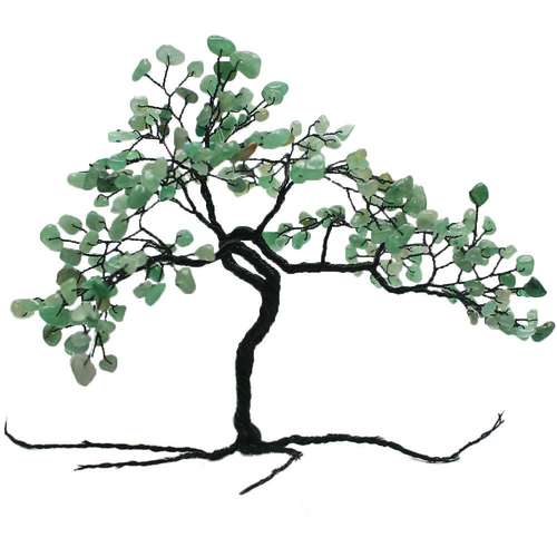 Wire & Gemstone Tree Sculpture Kit green aventurine jewelry making kit — DIY set with beads and instructions for creating handmade jewelry