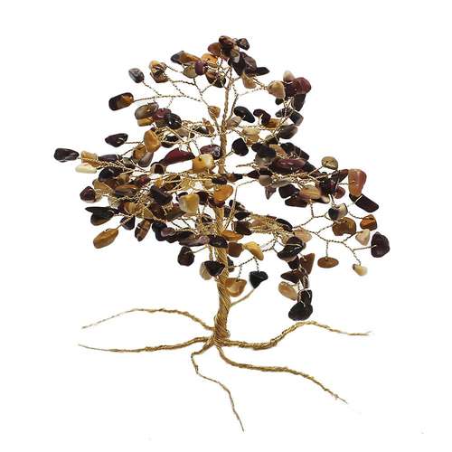 Wire & Gemstone Tree Sculpture Kit mookaite jewelry making kit — DIY set with beads and instructions for creating handmade jewelry