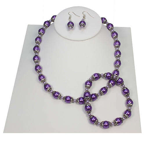 Petula Purple Necklace Kit necklace making kit — DIY set with beads and instructions for creating handmade jewelry