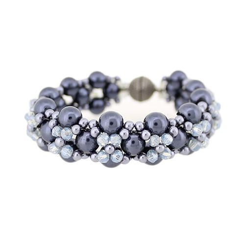 Victoria Chic Grey Bracelet Kit bracelet making kit — DIY set with beads and instructions for creating handmade jewelry