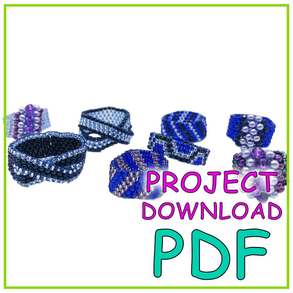 1Peyote Stitch Rings - Download Instructions