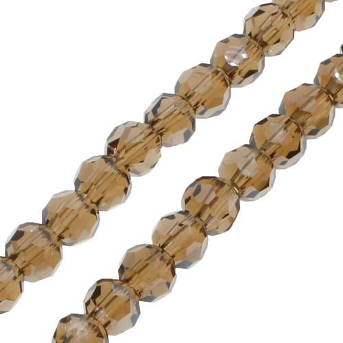 4mm crystal beads hazelnut hue — faceted for jewelry making and beadwork