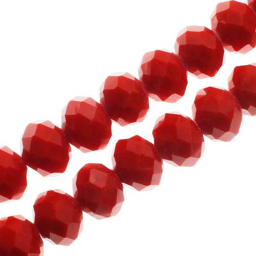 10mm crystal beads opal red, pack of 30 — faceted for jewelry making and beadwork