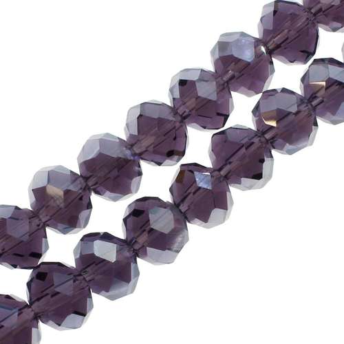 8mm crystal beads purple shimmer, pack of 70 — faceted for jewelry making and beadwork