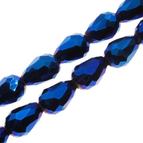 11mm crystal beads blue iris — faceted for jewelry making and beadwork