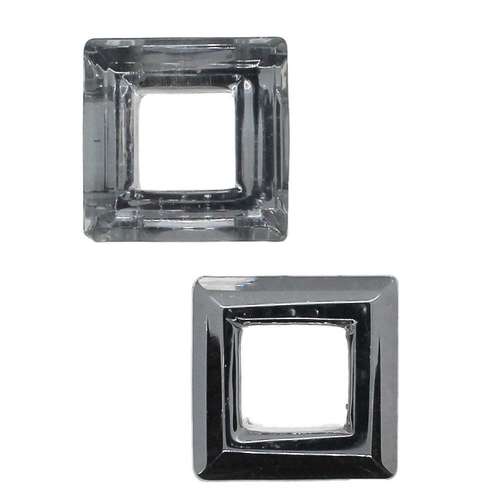 Crystal Pendant - Square 20mm - Silver B -