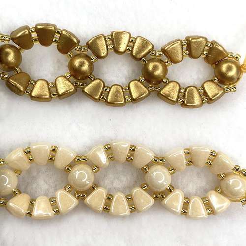 NIB bit bracelet bundle - golden beige bracelet making kit — DIY set with beads and instructions for creating handmade jewelry
