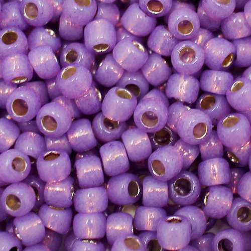 Toho Size 6 Seed Beads 10g - Silver Lined Milky Amethyst