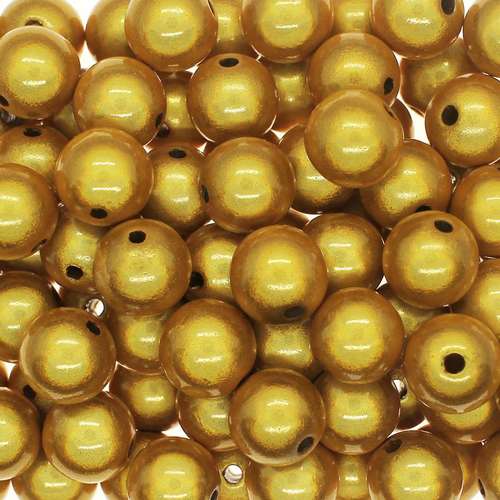 12mm Miracle acrylic round beads 12mm round dark gold 25pcs — pack of 25, reflective 3D-effect beads ideal for jewelry making, crafts, an…