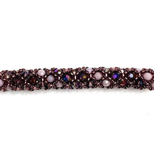 Tubular Netting kit amethyst copper jewelry making kit — DIY set with beads and instructions for creating handmade jewelry