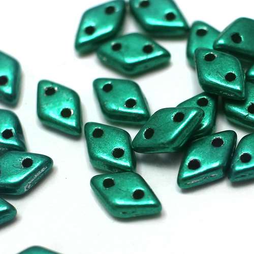 Czech glass glass beads met arcadia — pack of 60, high-quality two-hole beads ideal for jewelry making, bead weaving, and crafts