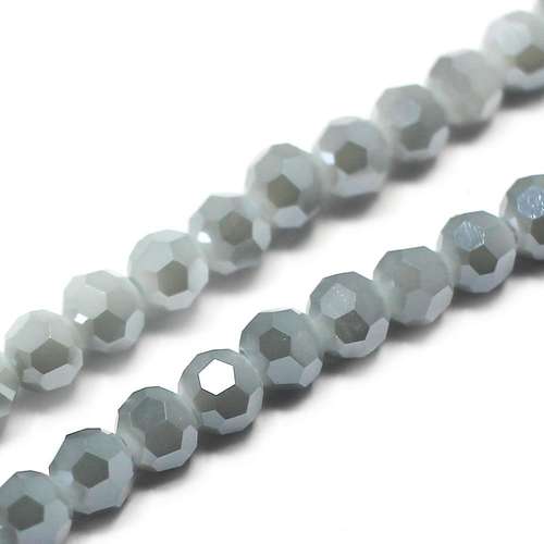 4mm crystal beads silver cloud — plated finish, ideal for jewelry making and beadwork