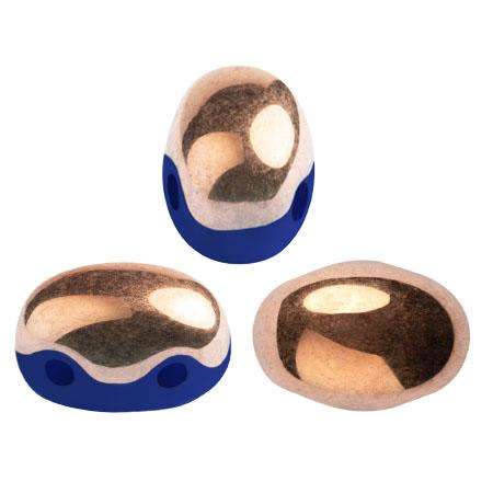 Samos Puca Beads 10g - Opq Sapphire Capri Gold