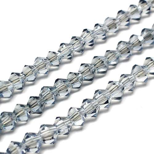 5mm crystal bicone beads light sapphire — faceted for jewelry making and beadwork