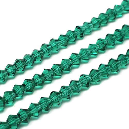 4mm crystal bicone beads teal — faceted for jewelry making and beadwork
