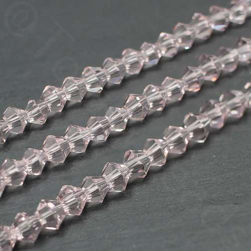 4mm crystal bicone beads rose — faceted for jewelry making and beadwork