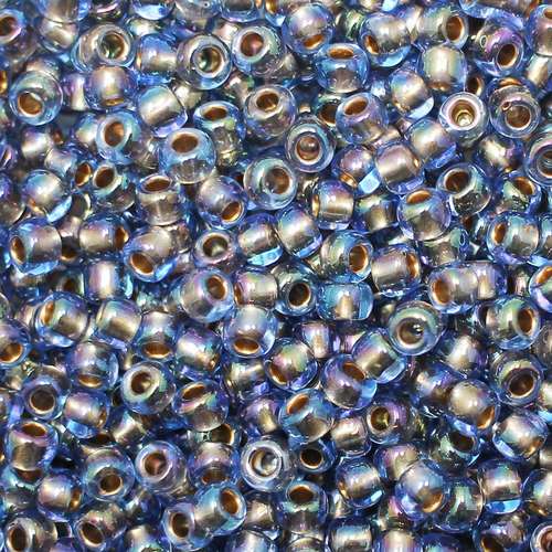 Toho Size 6 Seed Beads 10g - Gold Lined Rainbow Lt Sapphire