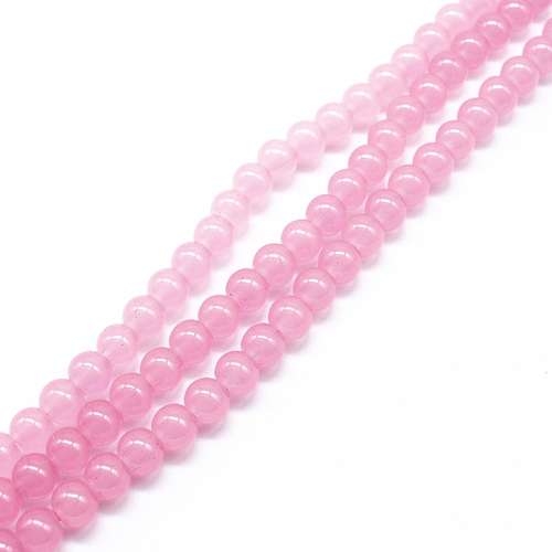 Milky Glass Beads 8mm - Dark Pink