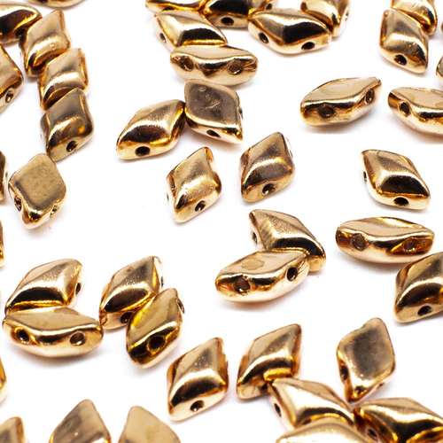 8x5mm 10g Czech glass Rulla beads metallic copper penny — two-hole beads for jewelry making and bead weaving