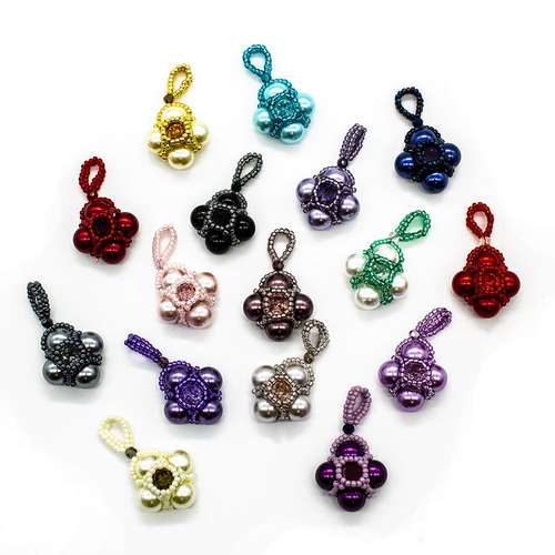 Cassandra Pendant 20 colour bundle jewelry making kit — DIY set with beads and instructions for creating handmade jewelry