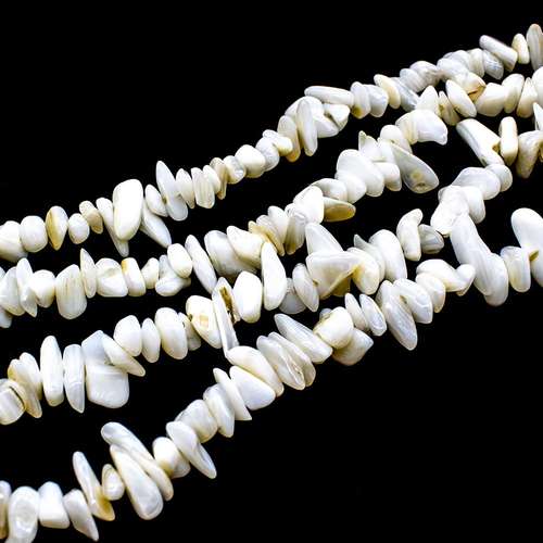 resin druzy bead white shell 32" string — sparkling cabochon-style stone ideal for jewelry making, pendants, and craft designs