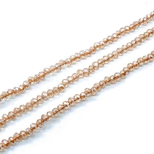 3mm crystal beads lt tan — faceted for jewelry making and beadwork